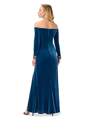 Velvet Off The Shoulder Gown J3109