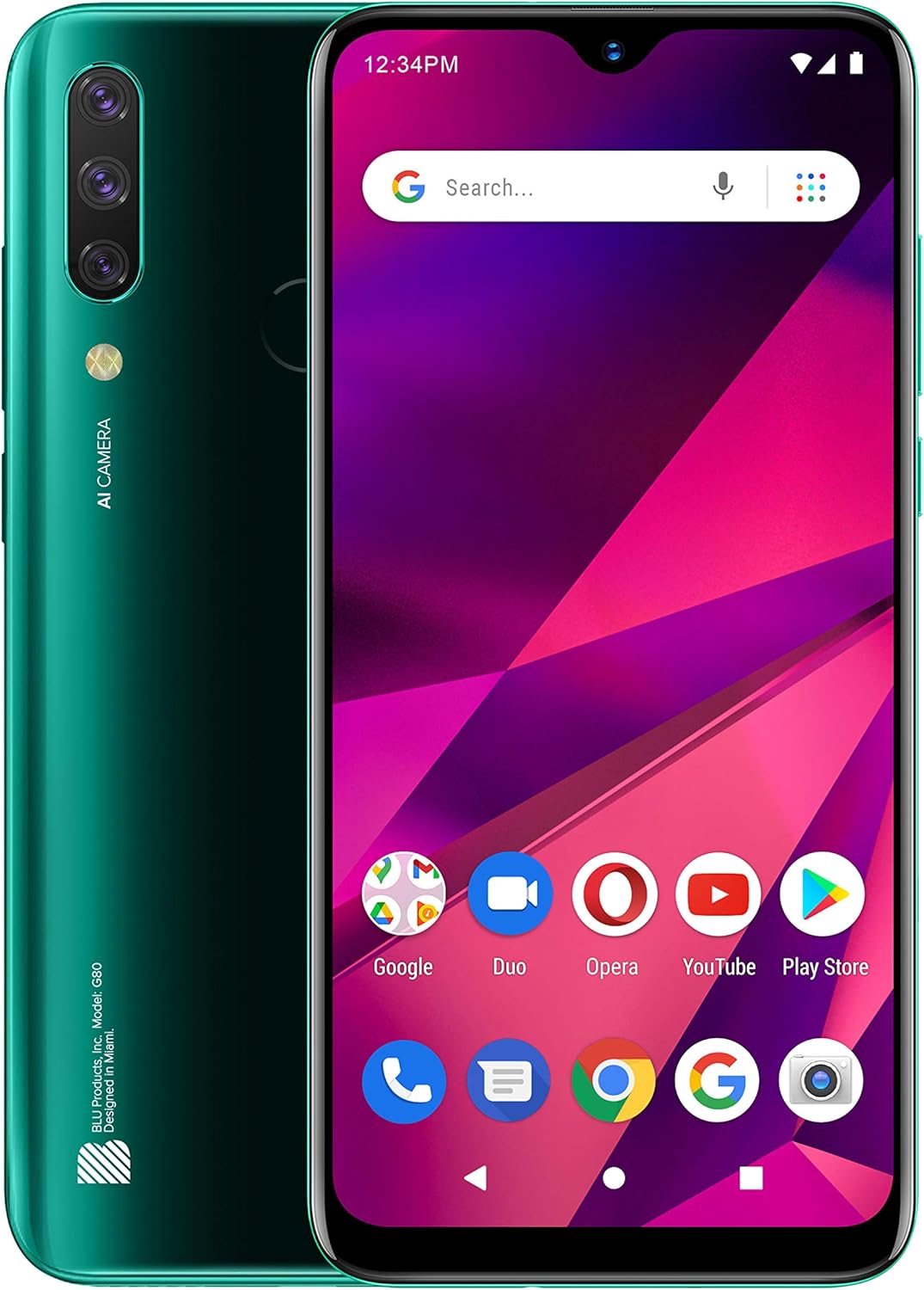 Green 6.5" HD+ 64GB Unlocked Smartphone V812