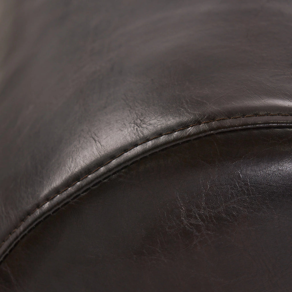 Brown Bonded Leather Slipper Chair Y85971