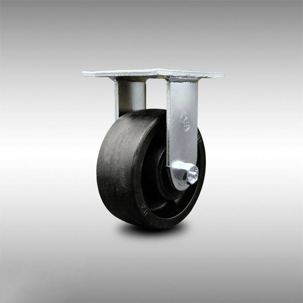 5 inch Stainless Steel Glass Filled Nylon Rigid Caster with Ball Bearing G102