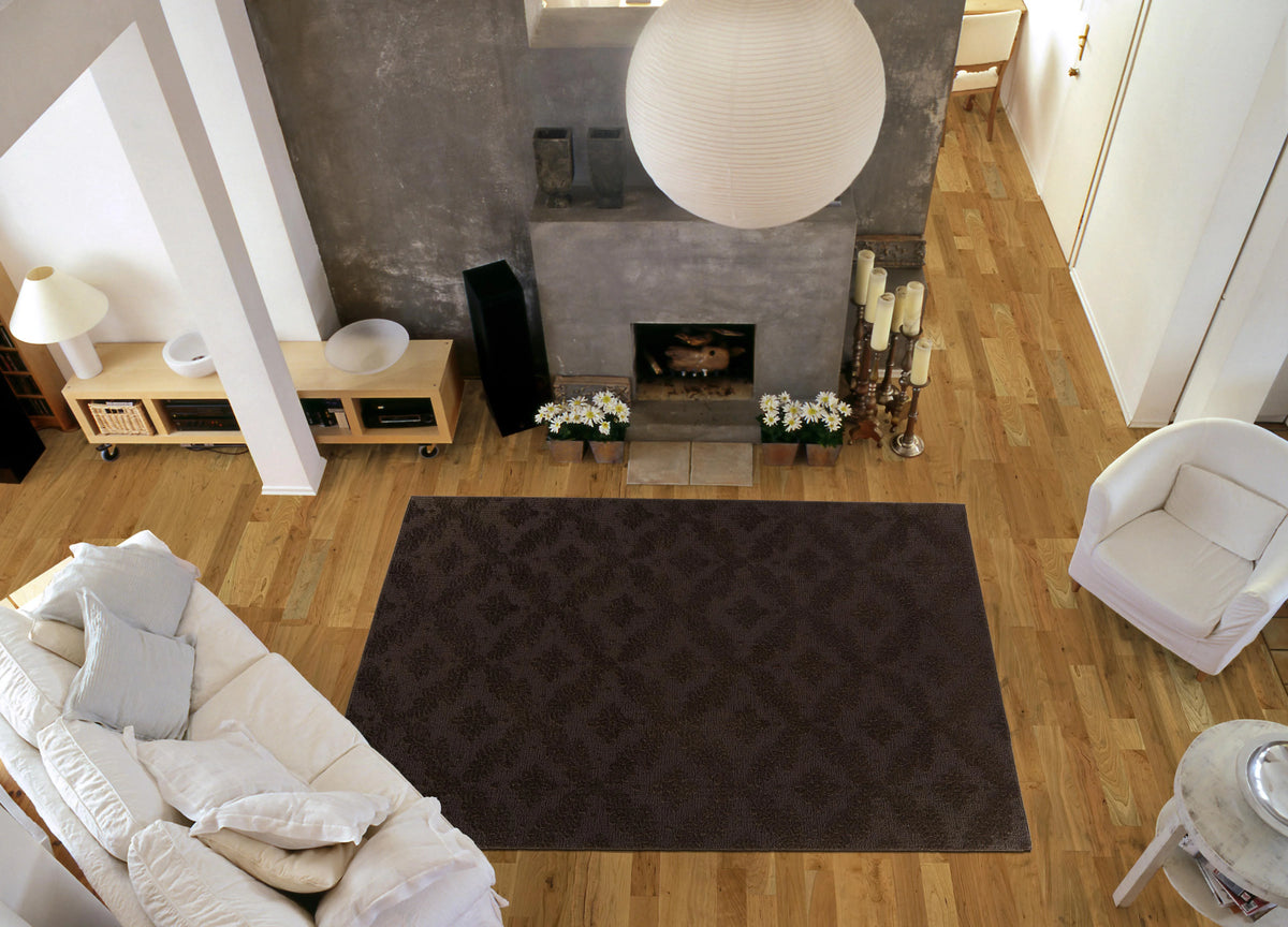 4 ft. x 6 ft. Indoor Throw Rug Mocha J31922