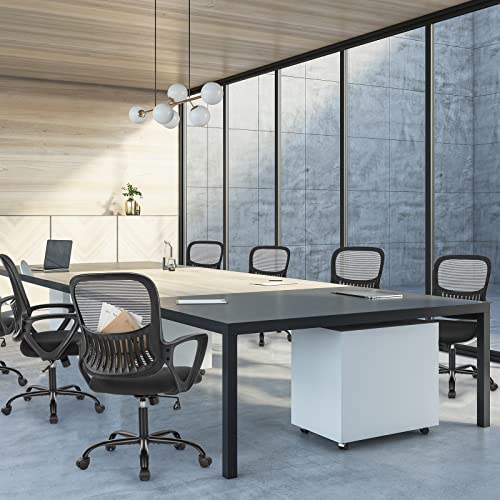 Black Ergonomic Mid-Back Mesh Swivel Office Chair Y6824