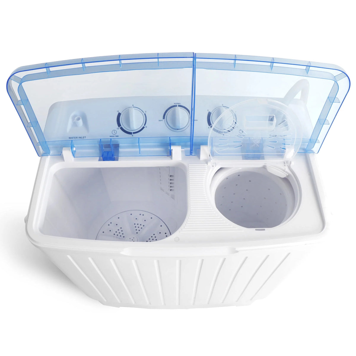 2 in1 Portable Mini Washing Machine Top-Load Twin Tub Washer Spin Dryer, White X86164