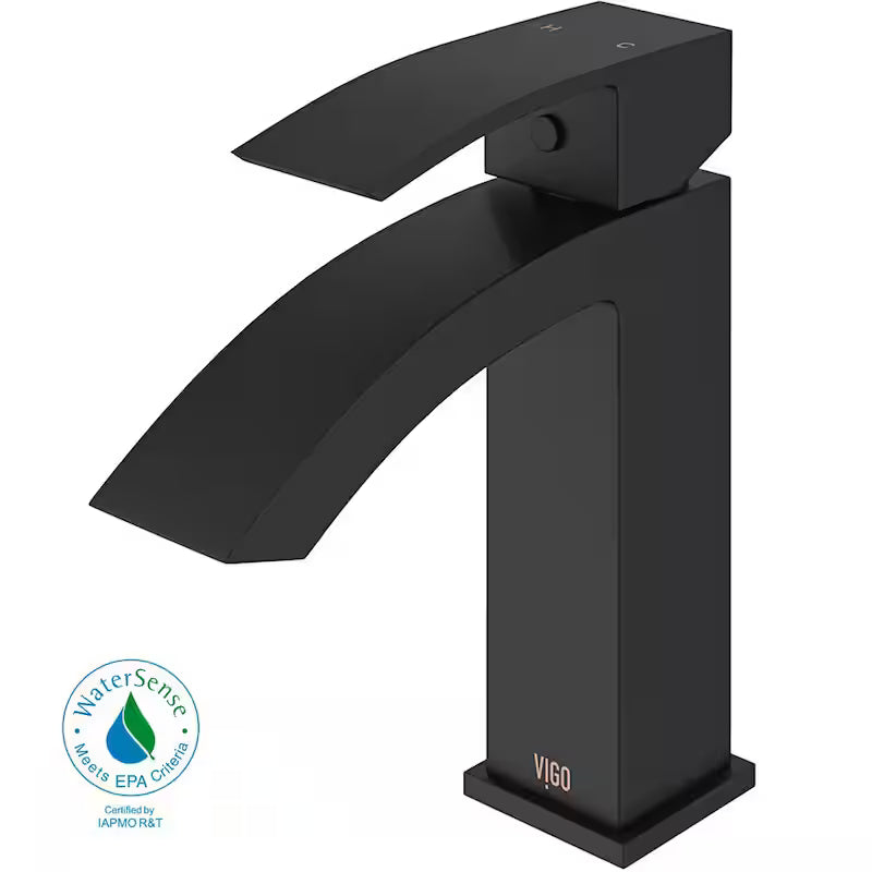 Single Handle Bathroom Faucet Matte Black H2800