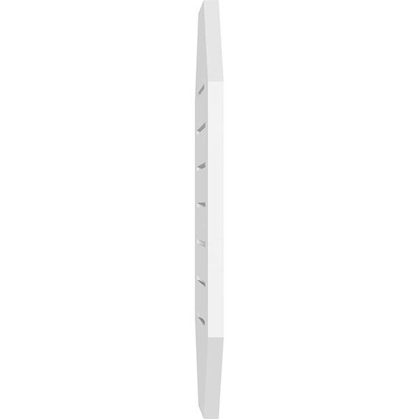 Vertical Elongated Octagon Surface Mount PVC Gable Vent S9950