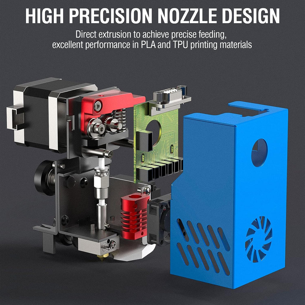 3D Printer with Carborundum Glass Platform, 9.2x9.2x10.8in V665956