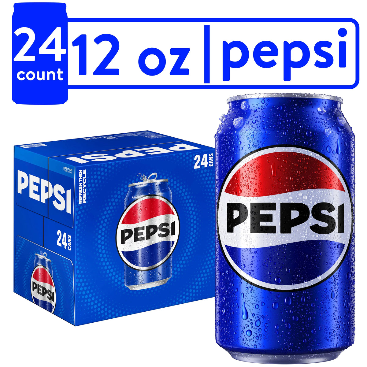 Cola Soda Pop, 12 fl oz, 24 Pack Cans G42485