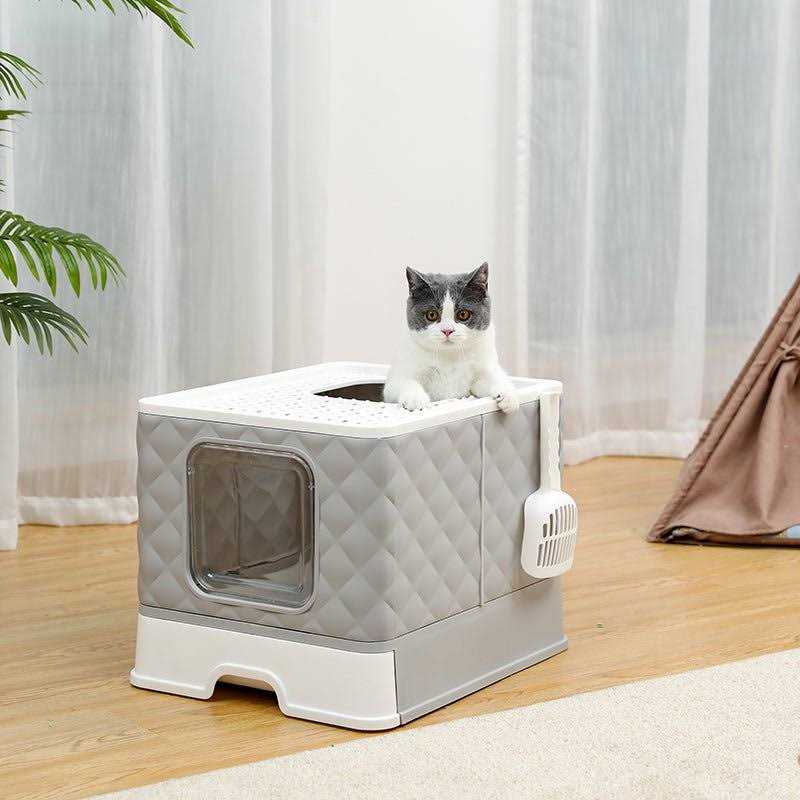 Enclosed 2 Ways Anti-splash Cat Litter Box N453437