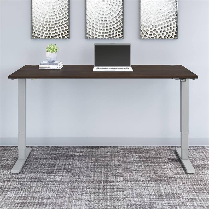 Electric Height Adjustable Standing Desk in Black Walnut E181