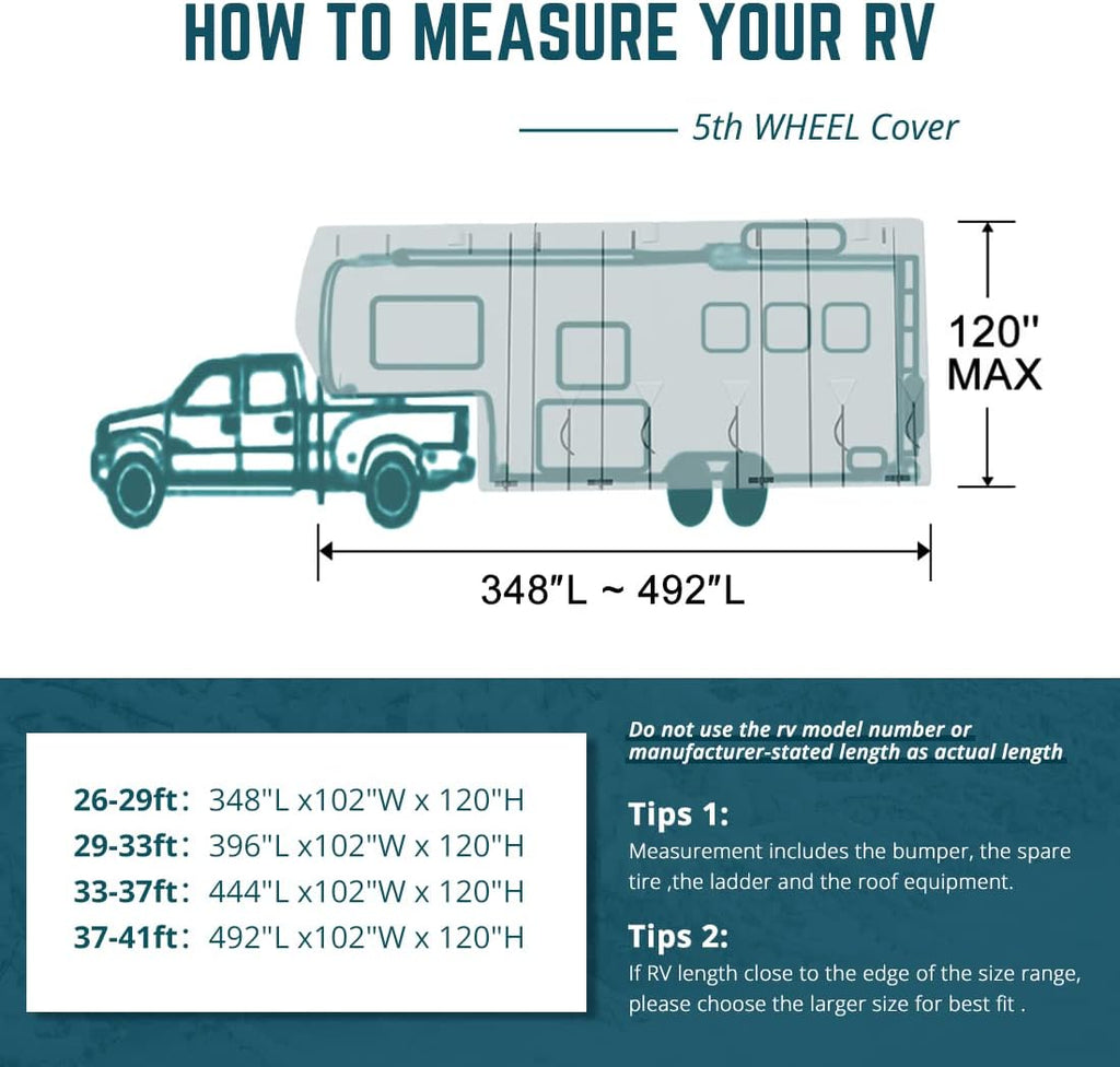 5 Layers RV Cover Fits 37'-41' Motorhome O232224