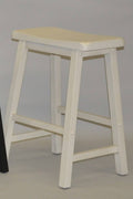 Antique White Saddle Stool O673988