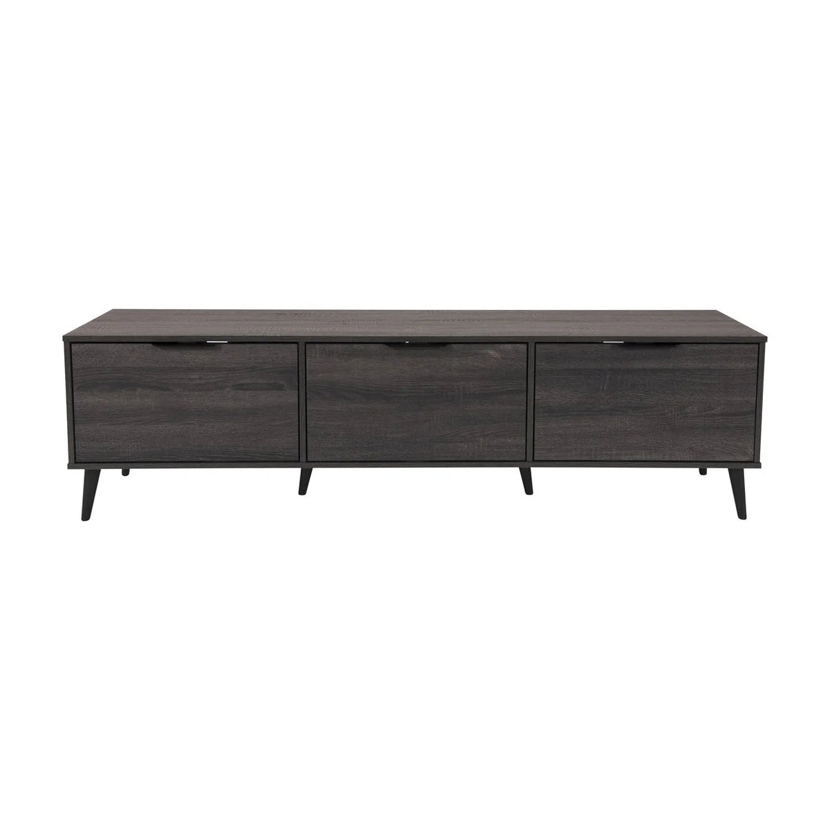 Dark Gray Engineered Wood TV Stand with Closed Storage N441653