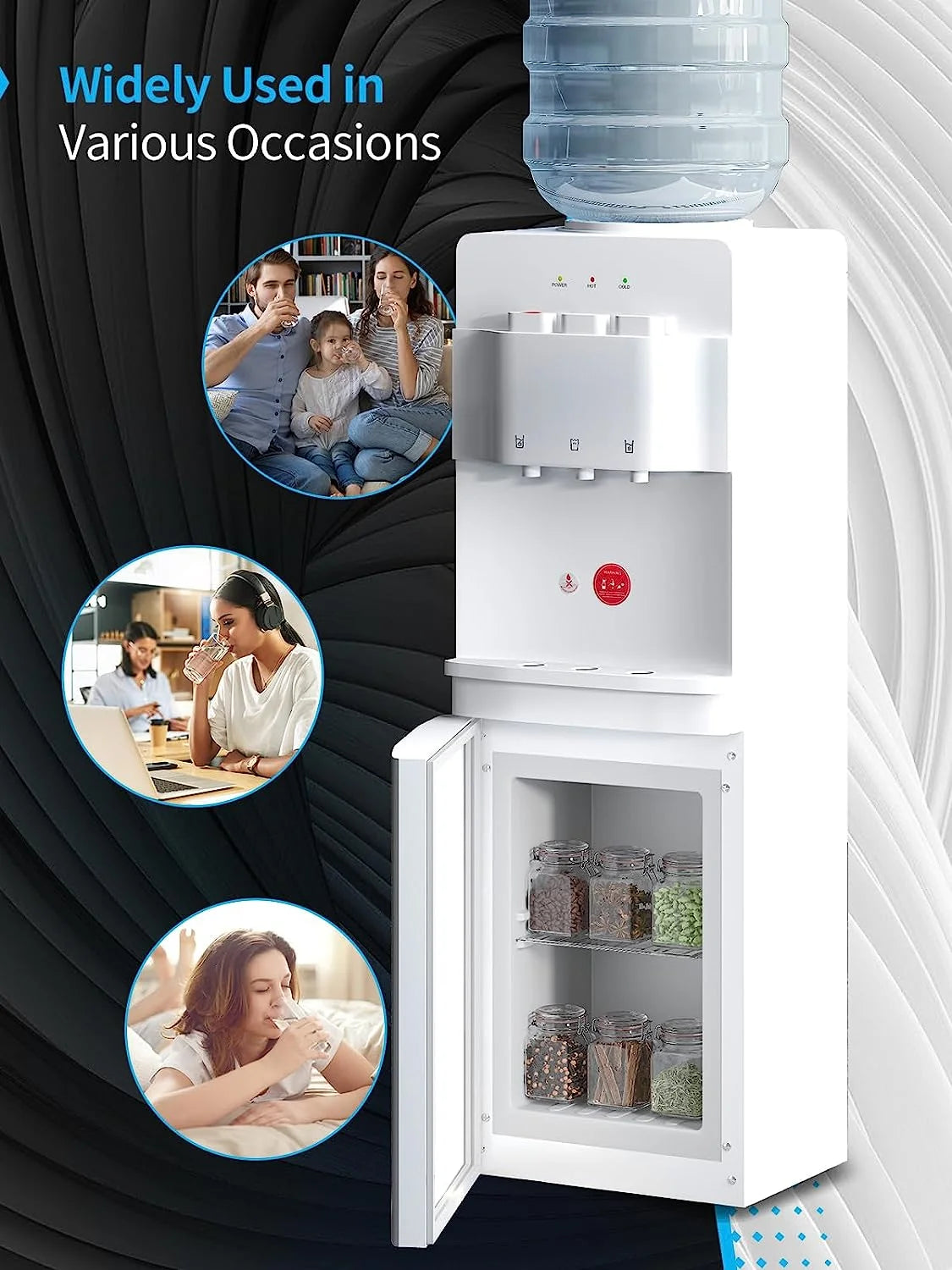 Top Loading Hot & Cold Water Cooler Dispenser White Q562