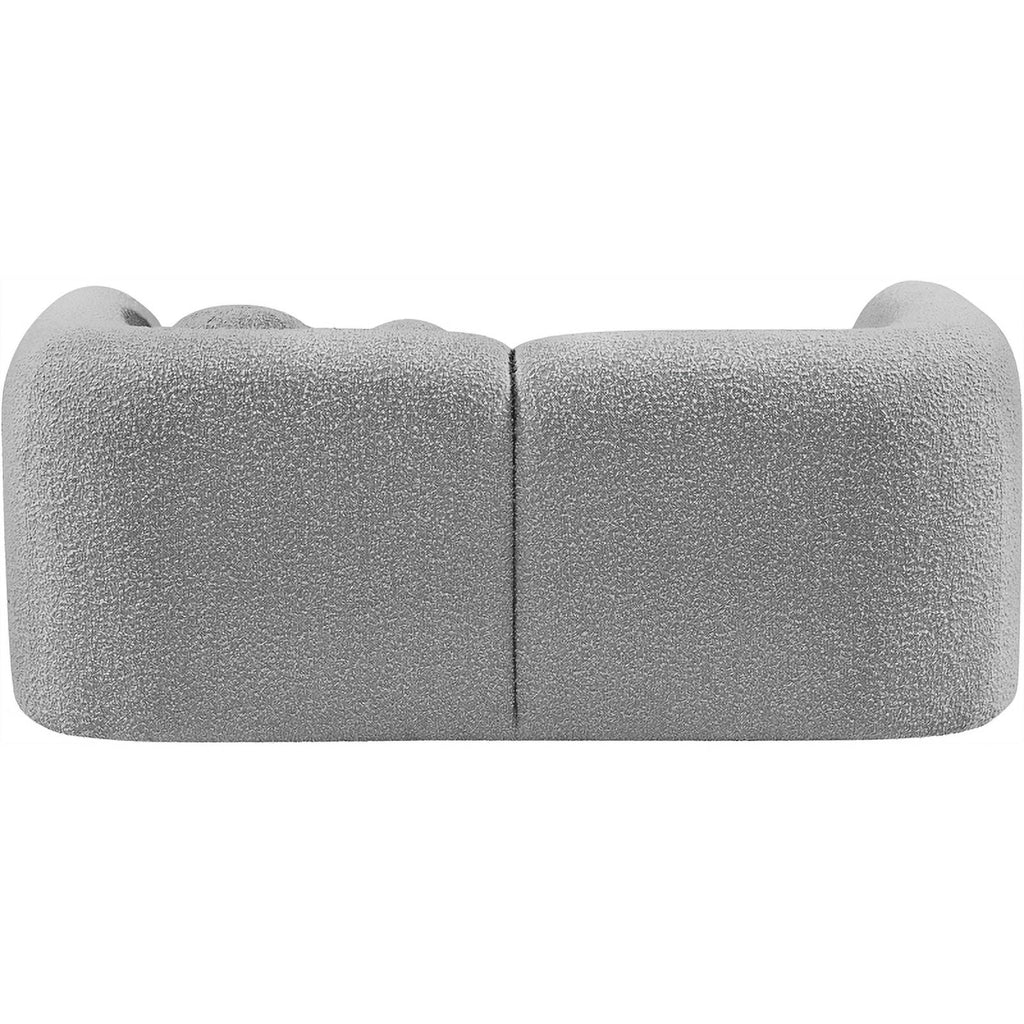 Grey Boucle Fabric Loveseat L80861