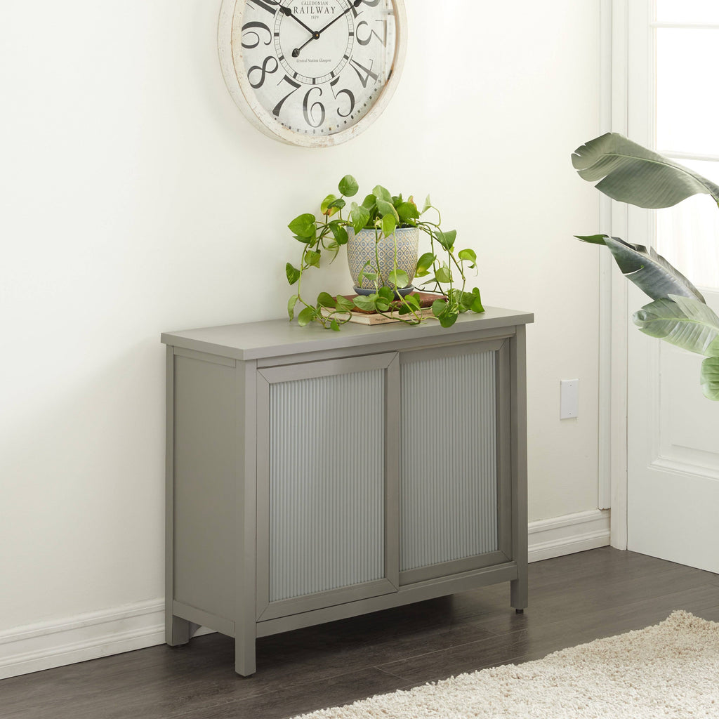 Grey Wood Cabinet O469031