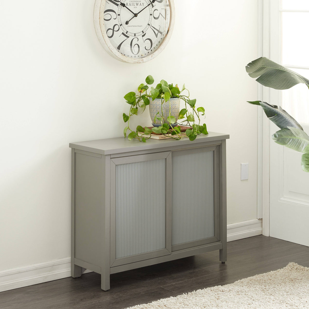 Grey Wood Cabinet O469031