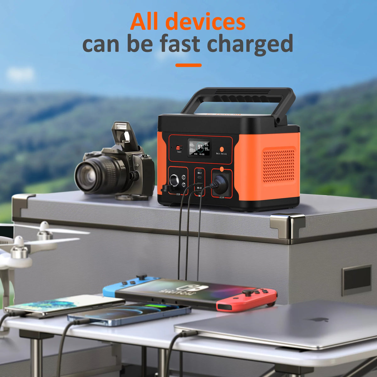 Portable Power Station 600W 550Wh LiFePO4 Battery J1499