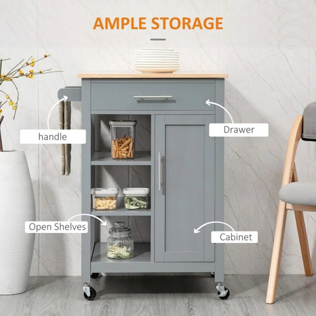 Kitchen Island Cart on Wheels W36691