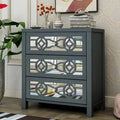 Antique Navy 3 Drawer Accent Chest W811728