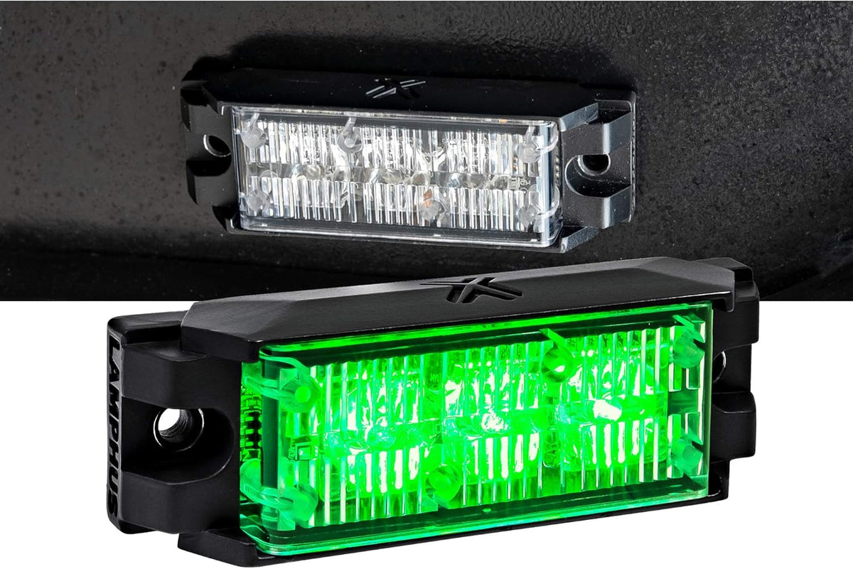 4pc 3.5" 3W Amber LED Flashing Strobe Light Head Surface-Mount R820935