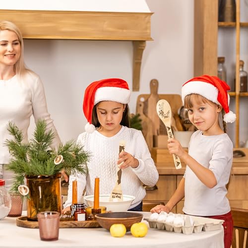 Bamboo Spoons 5 Christmas Themed Kitchen Utensils Set C785