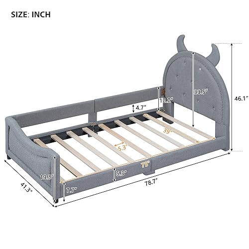 Queen Size Murphy Bed with Storage Drawer and Charging Station E845