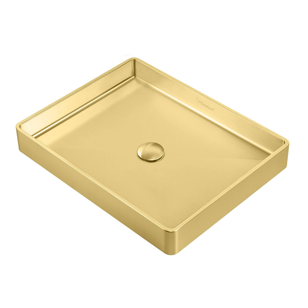 Rectangular Above Mount Basin Set with Center Drain E7019
