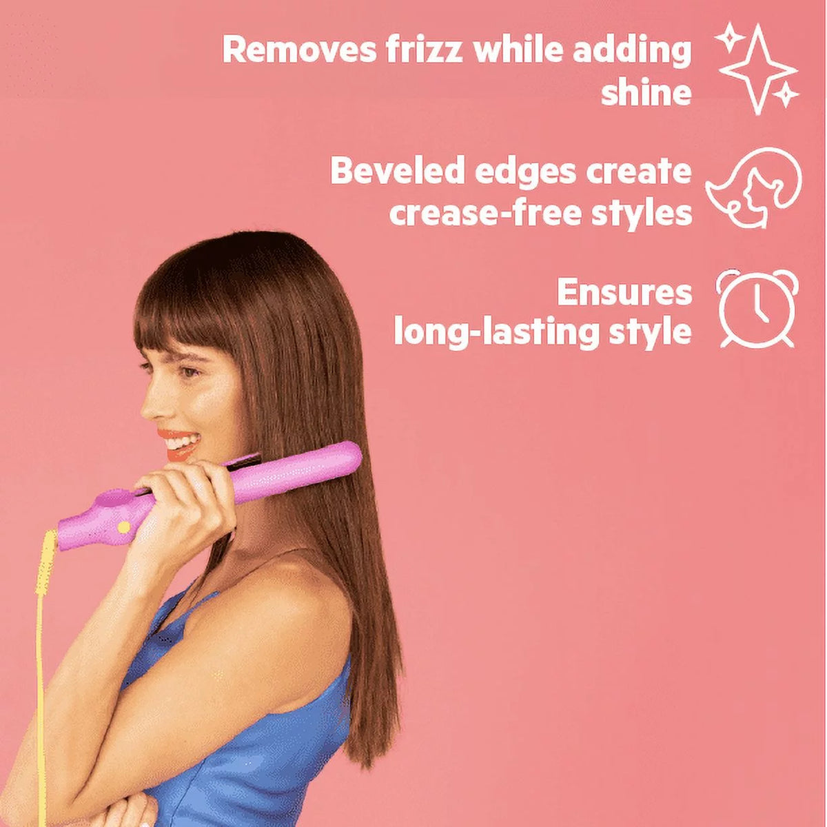 1" Ceramic Tourmaline Flat Iron Hair Straightener X41674