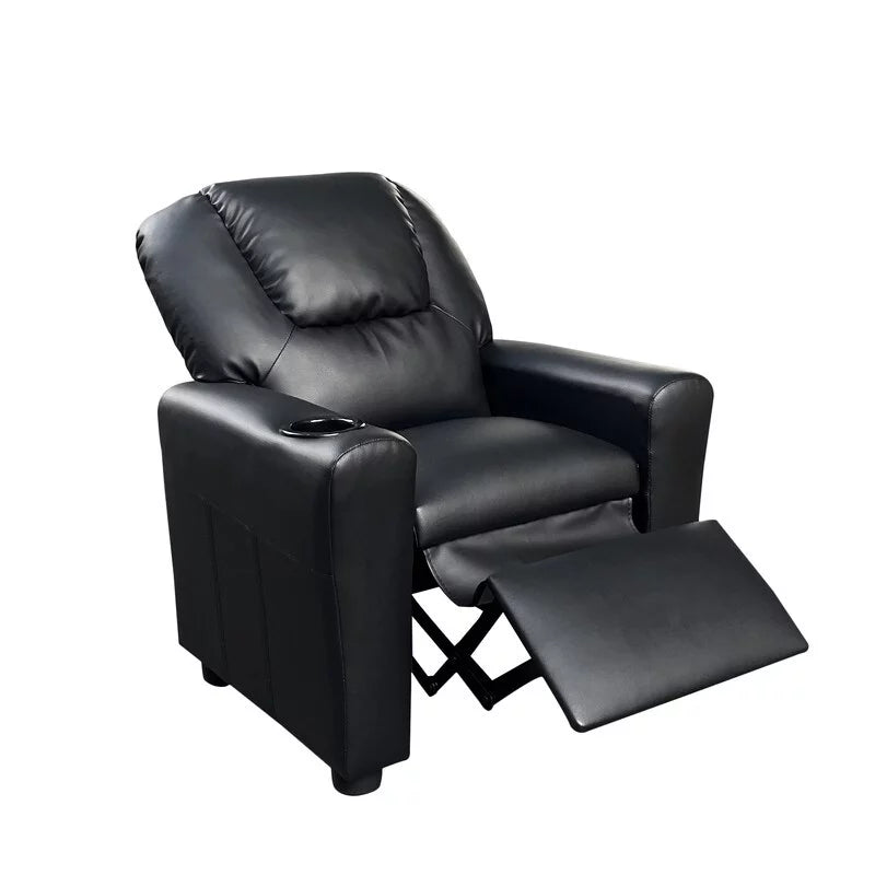Black PU Leather Kids Recliner Chair R85199