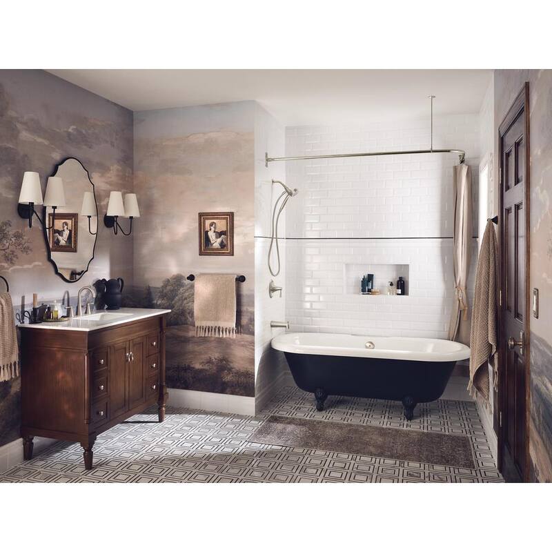 Brushed Nickel Tub and Shower Faucet C39179
