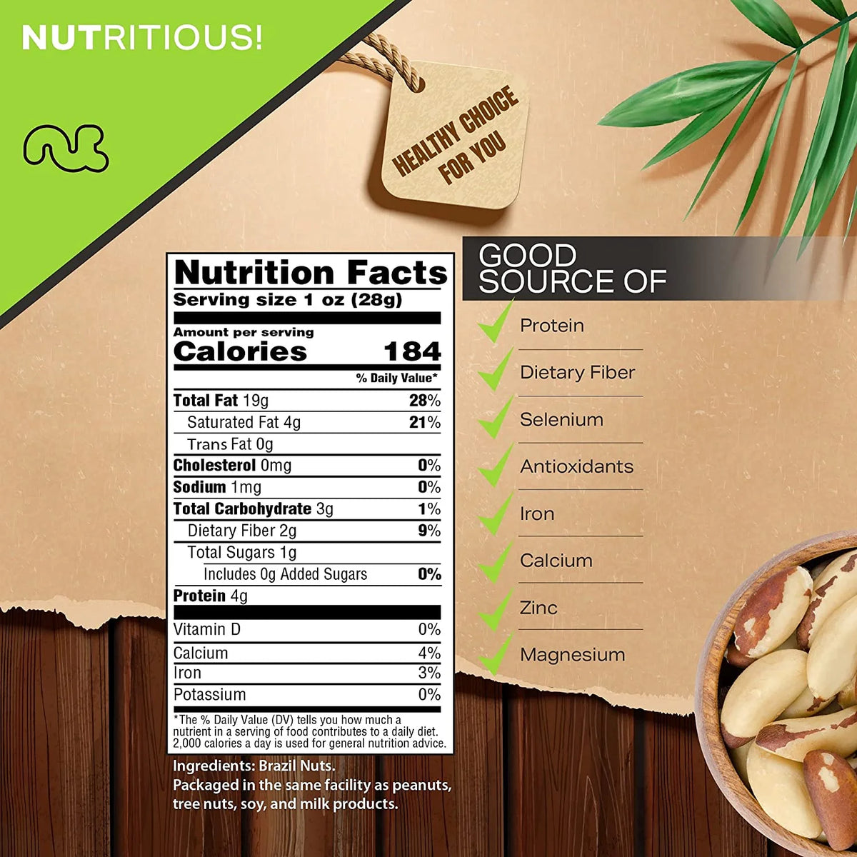 Raw Unsalted Brazil Nuts (48oz - 3 lb) L63887
