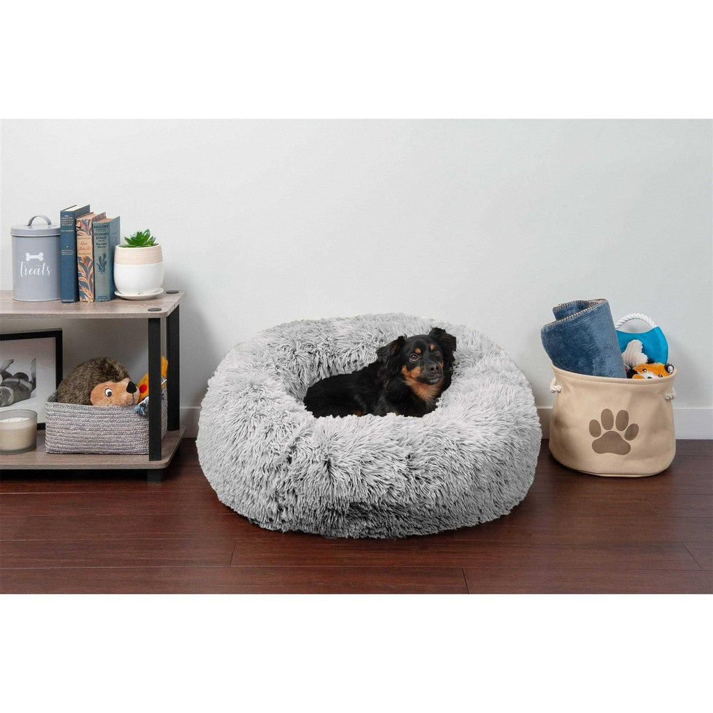 Calming Cuddler Long Fur Donut Dog Bed S3595