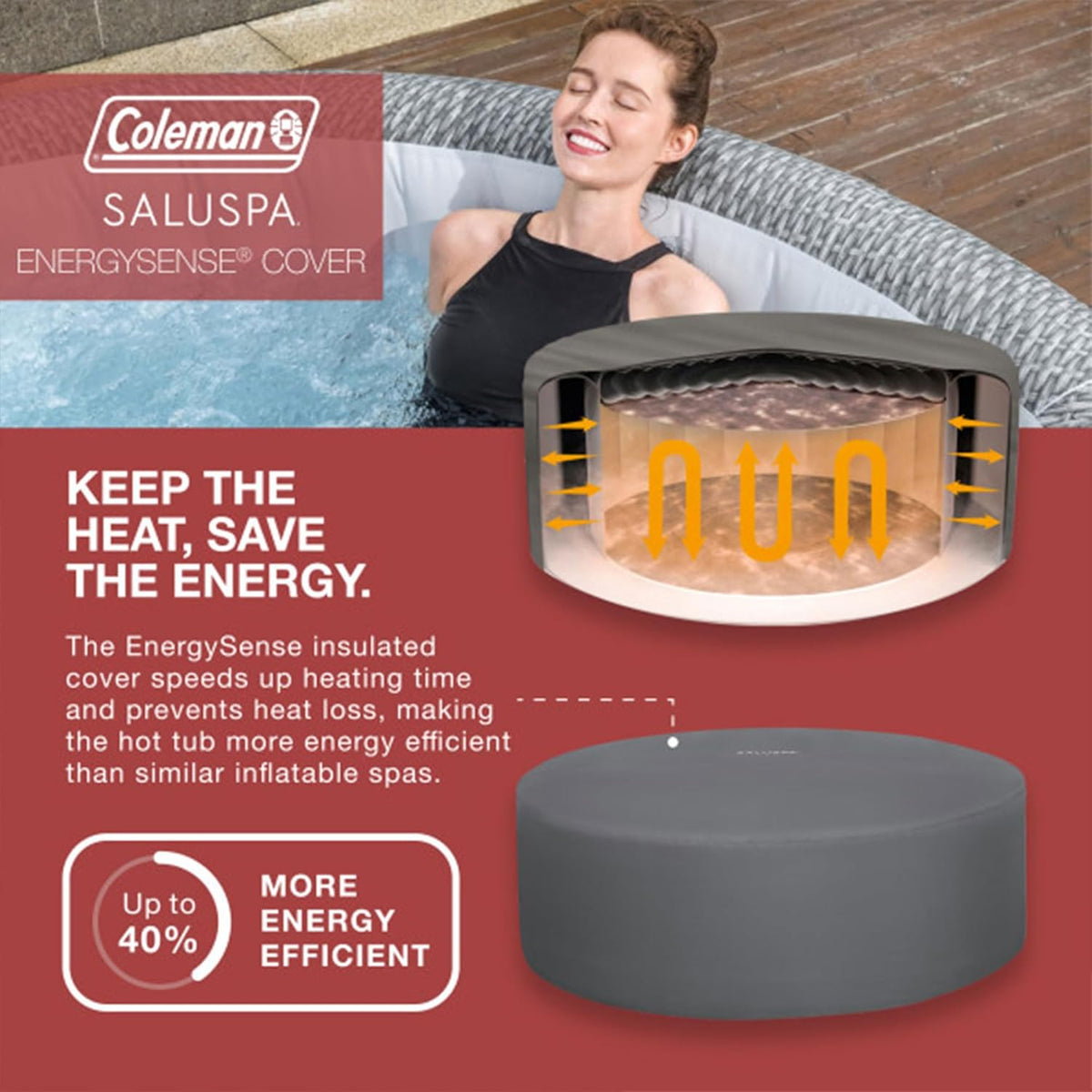 Inflatable Hot Tub with Seat and Headrest Pillows S279344