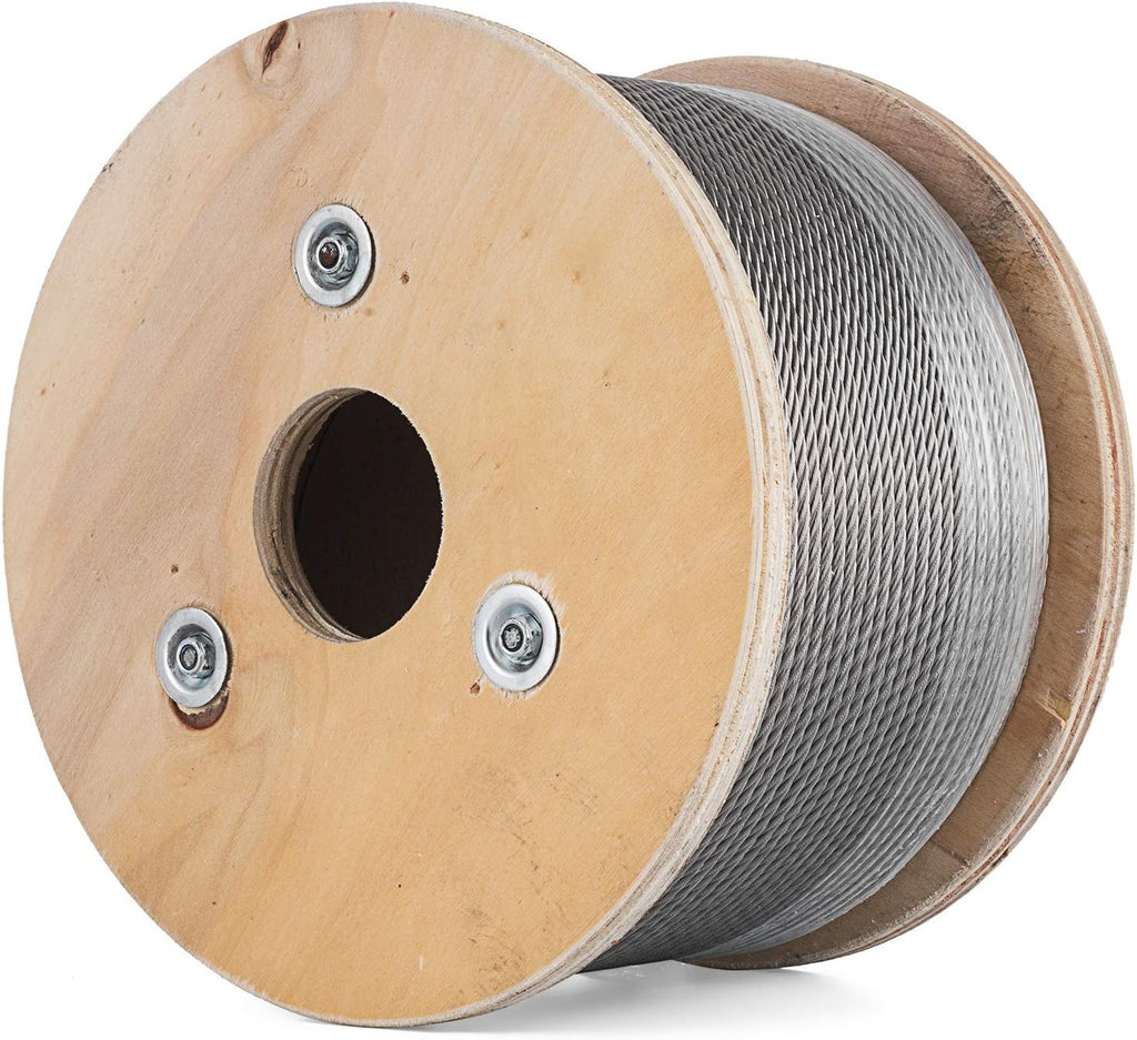 304 Stainless Steel Wire Rope 500ft 3/16 7x19 Cable V1303
