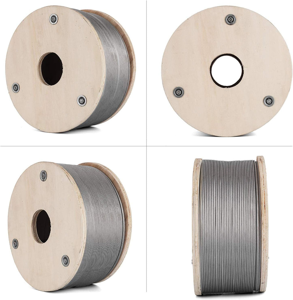 304 Stainless Steel Wire Rope 500ft 3/16 7x19 Cable V1303