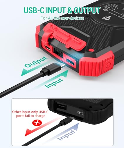 10,000mAh Solar Power Bank with Wireless Charging U73845