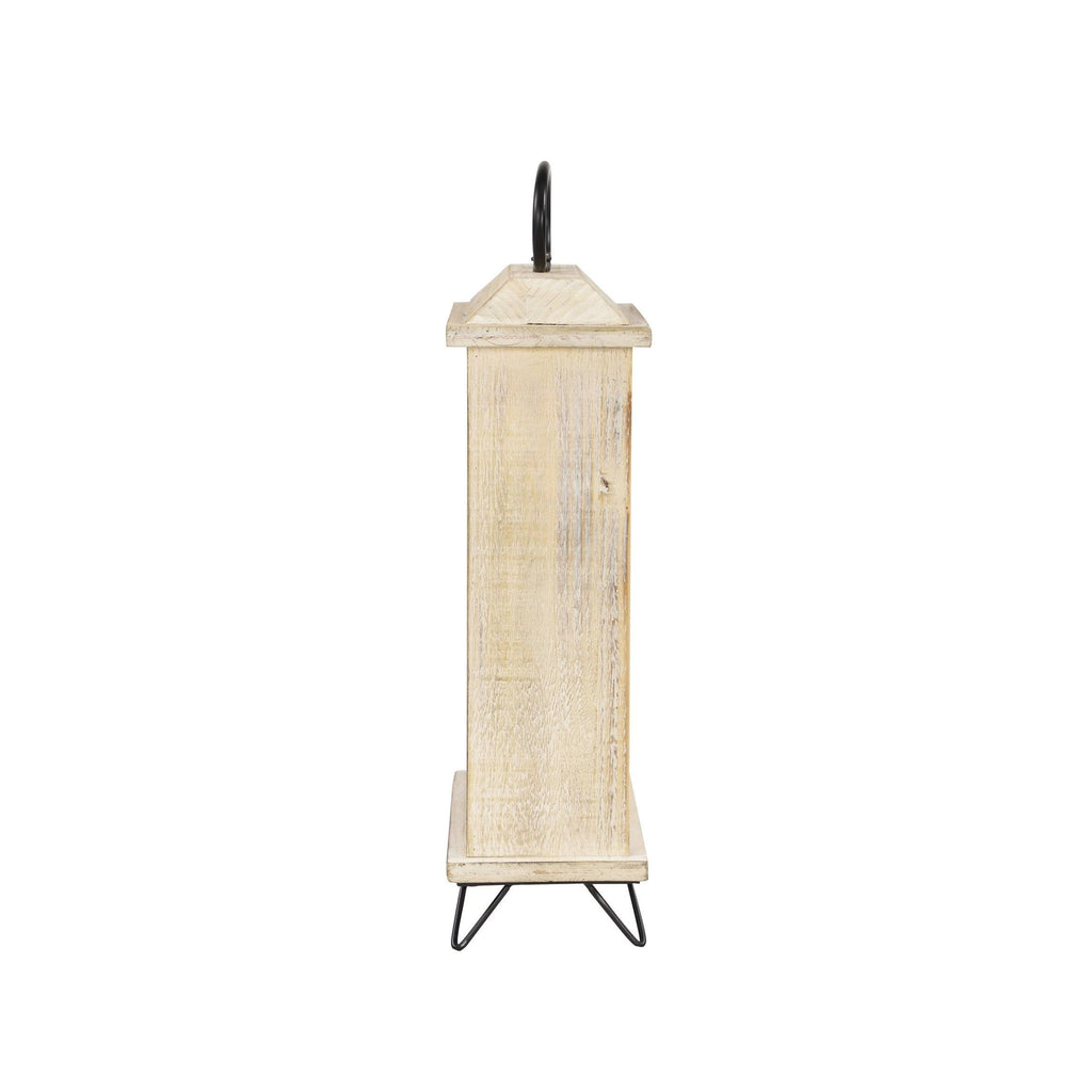 Rectangular Beige Wooden Table Clock N46871