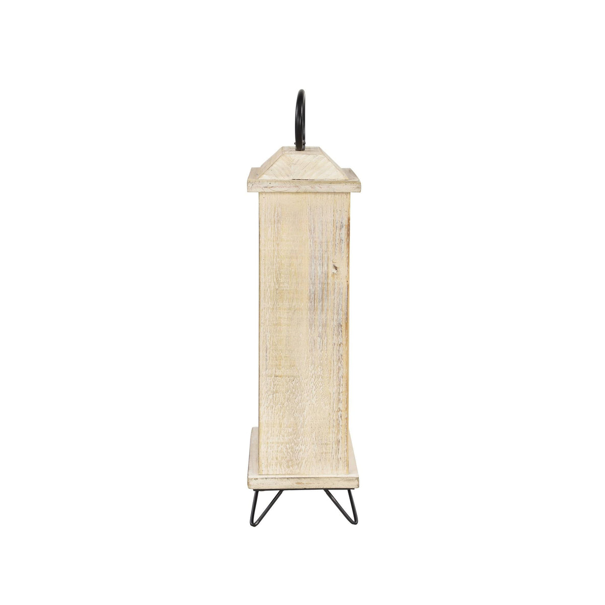 Rectangular Beige Wooden Table Clock N46871