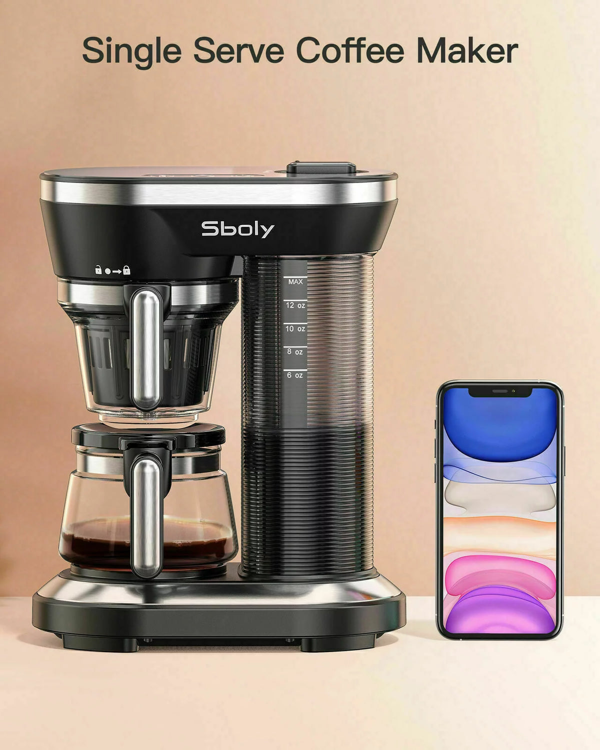 Automatic Coffee Maker & Grinder Single Cup Y46878