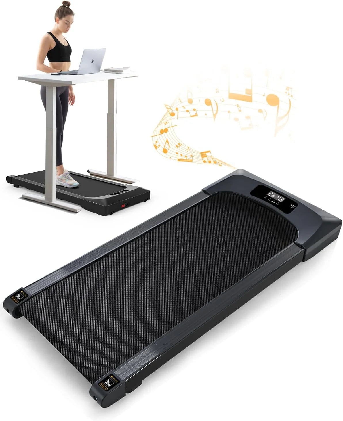 2.5HP Slim Under Desk Treadmill with Remote Control X627990