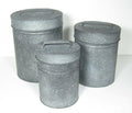 Metal Canisters with Lids, Set of Three S62272