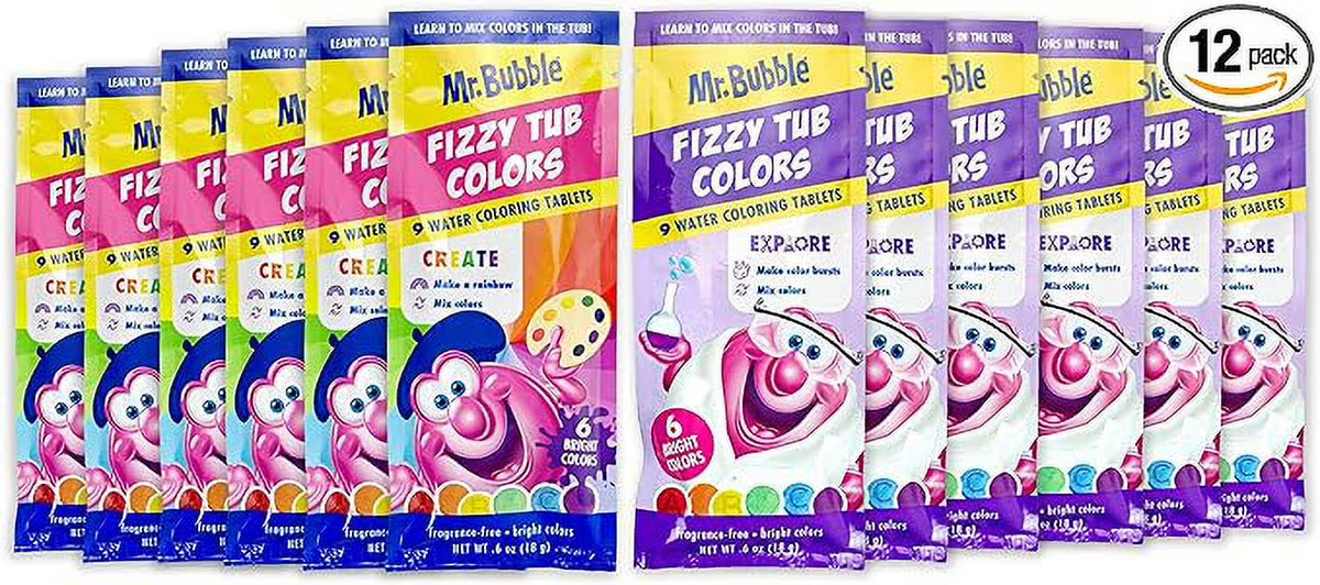 Fizzy Tub Colors (12 Packets, 9 Tablets Each) J5254