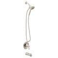 Brushed Nickel Tub and Shower Faucet C39179