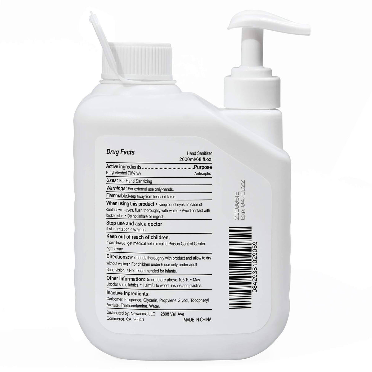 Touchless Automatic Hand Sanitizer Dispenser Stand with 0.5 Gallon Gel G440013