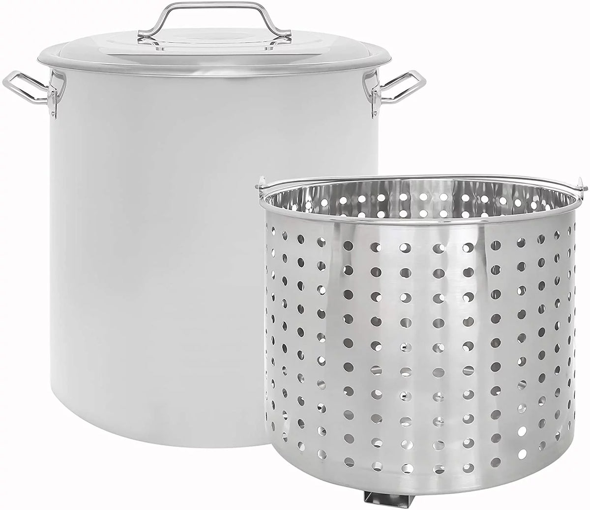 Stainless Steel Stock Pot with Steamer Basket 40 Quart Q153516