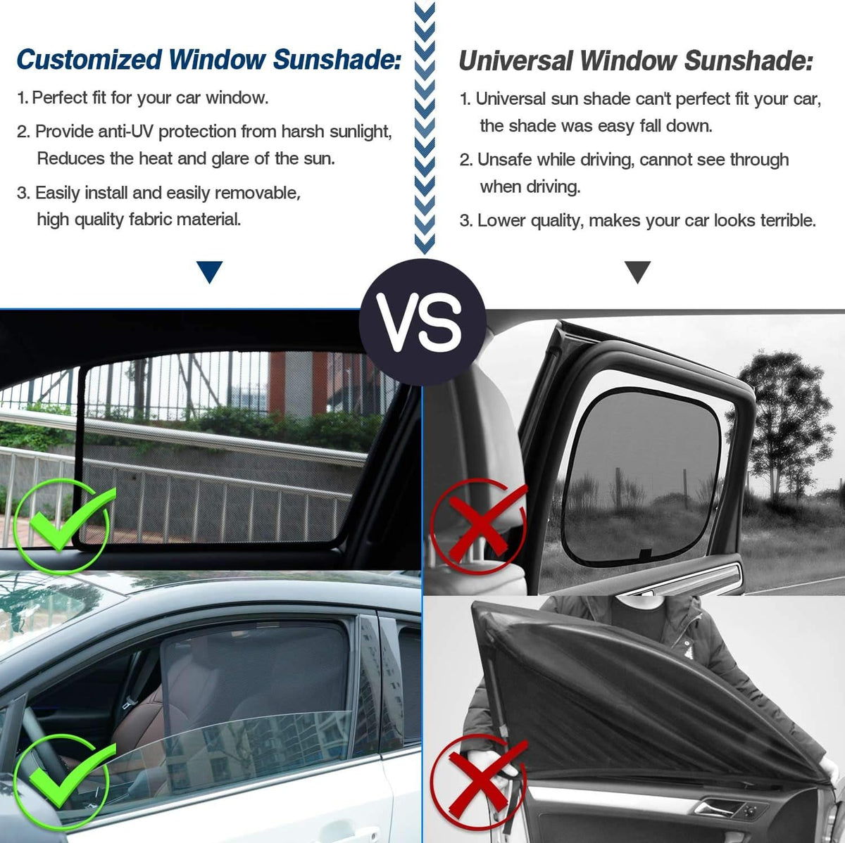 Custom Fit Folding Side Window Sunshade 6 PCS M19341
