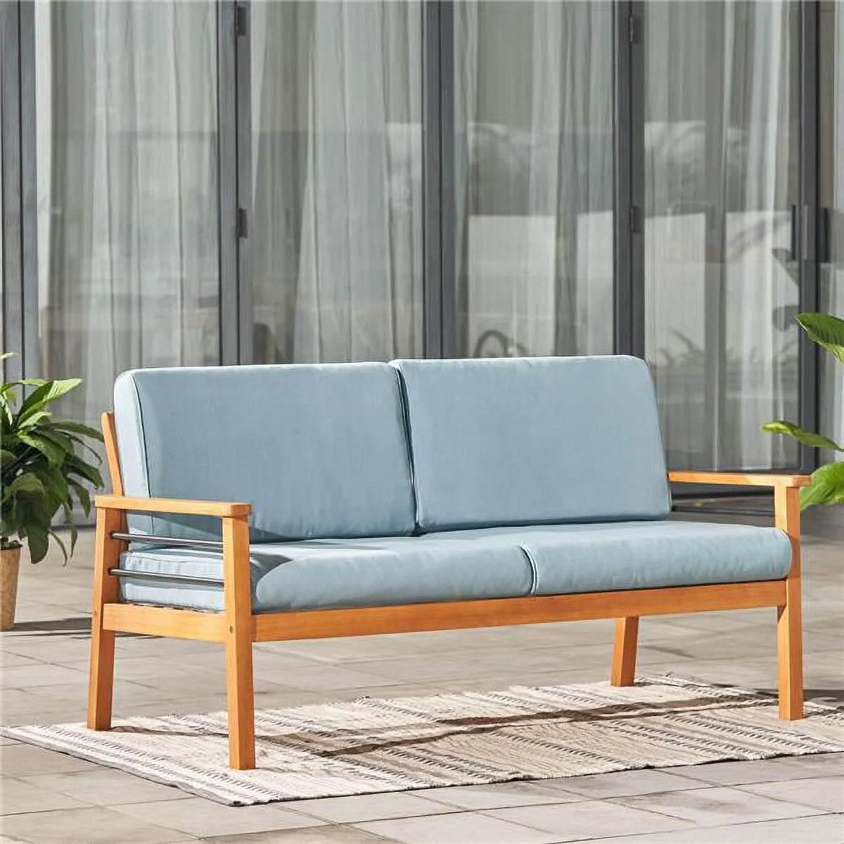 Wood 2-Seater Sofa B78333