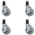 Gray 3 Inch Caster Wheel Set, All 4 Locking, Pack of 2 L904410