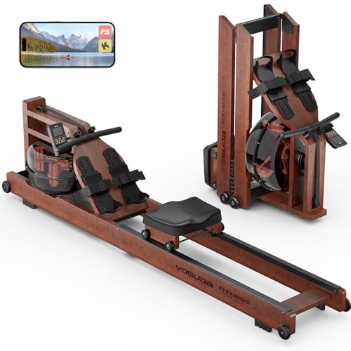Foldable Water Rowing Machine 400LBS Weight Capacity with Monitor E48118