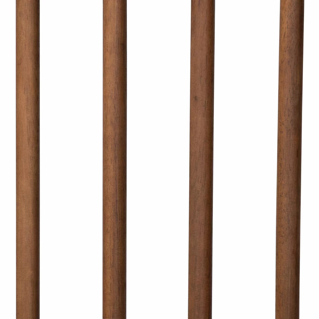Walnut Brown Wood King Size Platform Bed Y89899